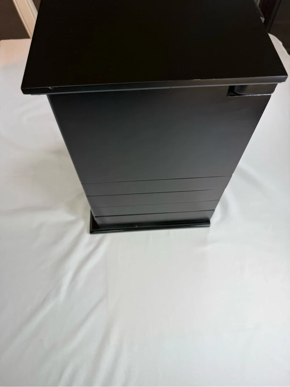 Lori Greiner Black Wood Jewelry Box Armoire Organizer Swing-Out Doors & Mirror
